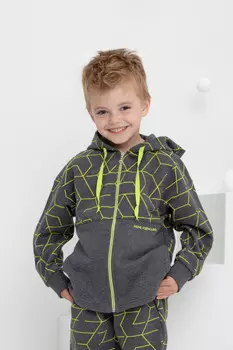 Жакет для мальчиков CROCKID, КР 302226, цвет - темно-серый