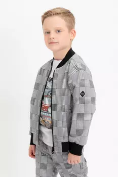 Жакет для мальчиков CROCKID, КР 302682, цвет - светло-серый5