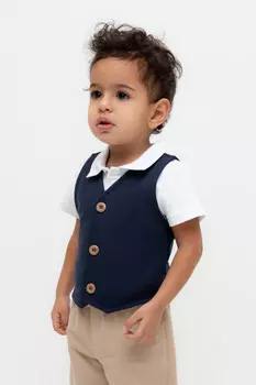 Жилет для мальчиков CROCKID, КР 302754, цвет - темно-синий