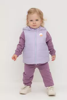 Жилет с капюшоном для девочки для девочек CROCKID, ВК 35015/2 ГР, цвет - фиолетовый