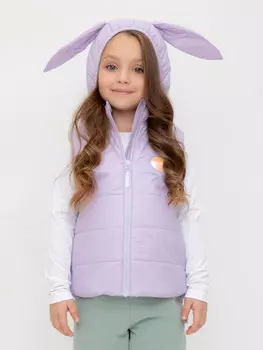 Жилет с капюшоном для девочки для девочек CROCKID, ВК 35010/5 ГР, цвет - фиолетовый