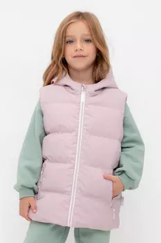 Жилет с капюшоном для девочки для девочек CROCKID, ВК 35018/1 ГР (98-128), цвет - розовый