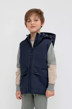 Жилет с капюшоном для мальчика для мальчиков CROCKID, ВК 35011/11 ГР, цвет - синий