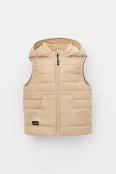 Жилет с капюшоном для мальчика для мальчиков CROCKID, ВК 35009/15 ГР, цвет - коричневый