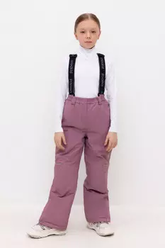 Зимние детские брюки с утеплителем нового поколения для девочек CROCKID, ВК 40008/24/6 ГР, цвет - фиолетовый