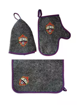 Банный набор, цвет серый