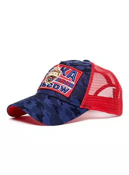 Бейсболка летняя (10459), цвет синий, красный