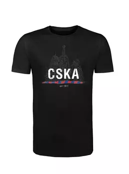 Футболка "CSKA 1911", цвет черный (Мужской, 4XL)