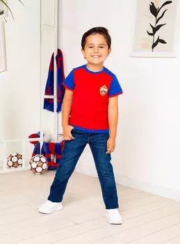 Футболка детская ЭМБЛЕМА, цвет красный (98)