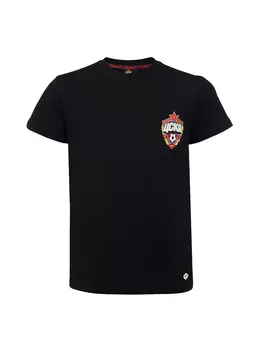 Футболка детская "Эмблема ПФК ЦСКА", цвет чёрный (128)