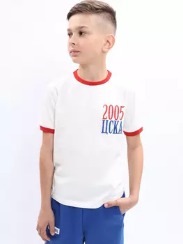 Футболка ДНК ЦСКА принт молочная детская (122)