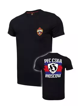 Футболка мужская PFC CSKA MOSCOW , цвет чёрный (XXL)