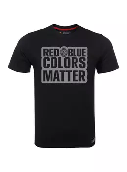 Футболка мужская "Red-Blue colors matter", цвет чёрный (S)