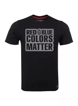 Футболка мужская "Red-Blue colors matter", цвет чёрный (M)