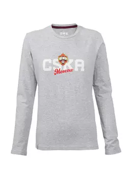 Футболка с длинным рукавом женская "CSKA Mosсow", цвет серый (XL)