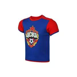 Футболка с коротким рукавом Эмблема ПФК ЦСКА синяя (98)