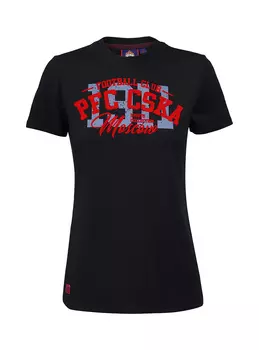 Футболка женская PFC CSKA чёрная (XL)