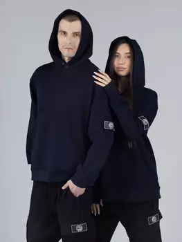 Худи со съёмным патчем ОЛЛС, тёмно-синее (S)