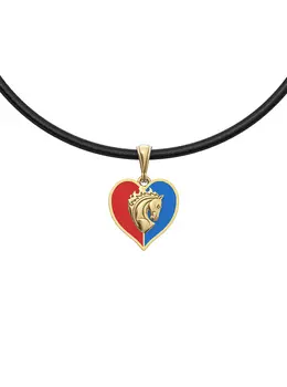 Кулон золотой Талисман с эмалью