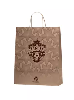Пакет бумажный ПФК ЦСКА крафт (38х26х12 см)