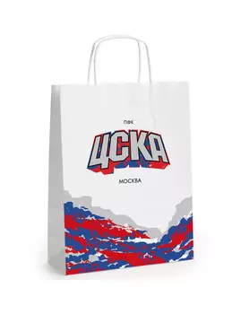 Пакет бумажный подарочный ЦСКА (42х32х15 см)