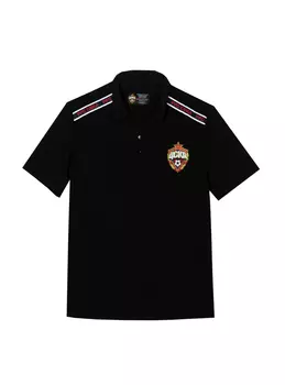 Поло мужское PFC CSKA с эмблемой, цвет черный (S)