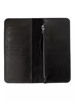 Портмоне кожаное, черный тмин