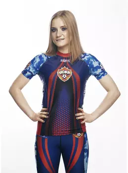 Рашгард женский с коротким рукавом ПФК ЦСКА (XS)