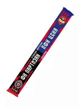 Шарф вязаный полноцветный Партизан х ЦСКА МОСКВА