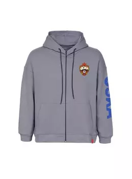 Толстовка детская CSKA на молнии с капюшоном, цвет графит (128)