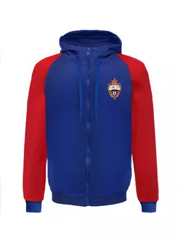 Толстовка на молнии «PFC CSKA MOSCOW est.1911» красно-синяя (XXL)