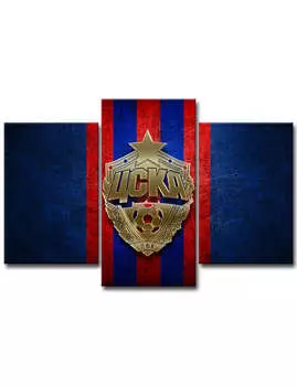 Трехмодульная картина "Эмблема золото"(105х70)