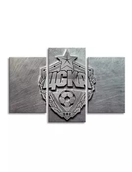 Трехмодульная картина "Сталь" (120х80)