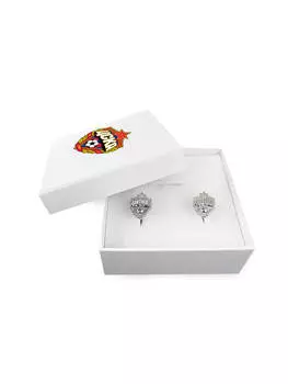 Запонки серебряные "Эмблема ПФК ЦСКА"