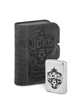 Зажигалка бензиновая в деревянной коробке, цвет чёрный