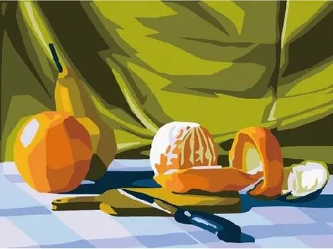 Картина по номерам «Очищенный мандарин»