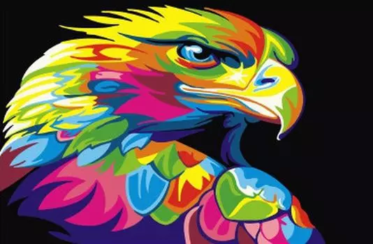 Картина по номерам «Радужный орел»