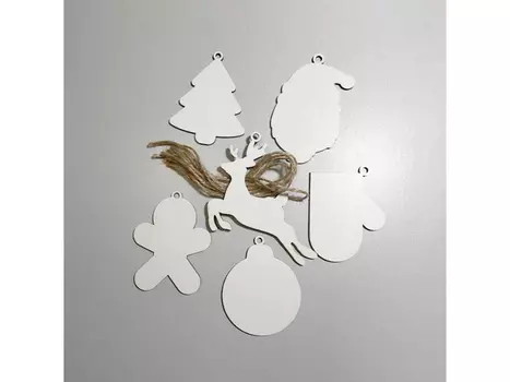 Набор заготовок елочных игрушек М001, 6 шт., ResinArt