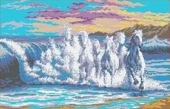 Рисунок на ткани «Бегущая волна»