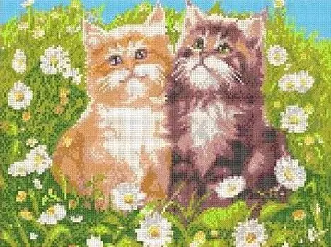 Рисунок на ткани «Котята»