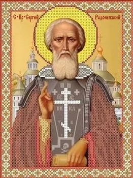 Рисунок на ткани «Святой Сергий Радонежский»