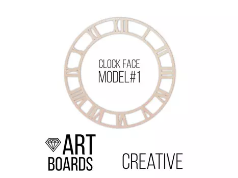 Заготовка ART Board Creative Clock Face Model №1, ? 30 см, Craftsmen.store