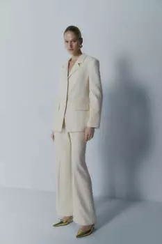 Брюки клёш фактурные со стрелками