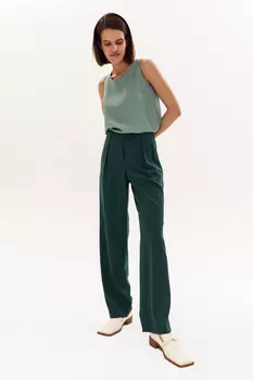 Брюки прямые со складками