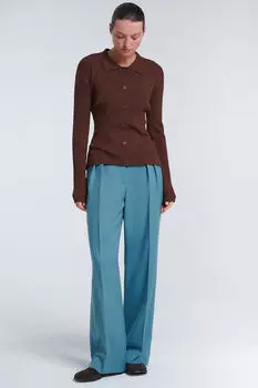 Брюки широкие с заниженной талией