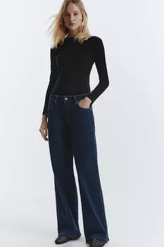 Джинсы широкие с низкой посадкой