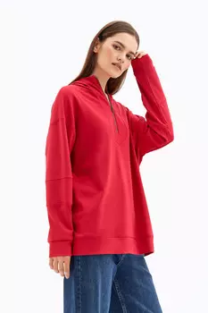 Худи на молнии со вставками