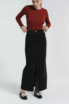 Юбка джинсовая макси