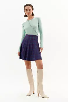 Юбка мини со складками