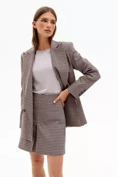 Юбка мини со складкой